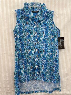 Tango Mango Sleeveless Button-Front Blouse, Size XS, NWT